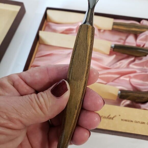 Vintage MCM Robeson Continental Butter Knife Set 4 Pieces Made in Germany - Picture 3 of 7